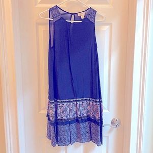 Loft navy blue dress